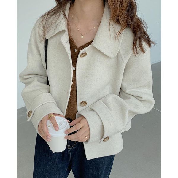 2020 new double-sided cashmere coat women's short autumn winter new thickening silhouette small wool woolen coat, Black
2020 new double-sided cashmere coat women's short autumn winter new thickening silhouette small wool woolen coat, Black