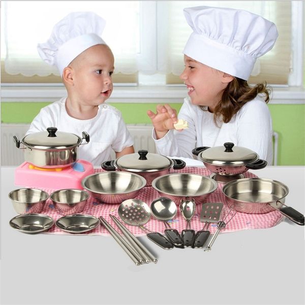 kids funny kitchentoy 1set 20pc stainless steel pots pans cookware silver miniature toy pretend play gift for kid y200428
kids funny kitchentoy 1set 20pc stainless steel pots pans cookware silver miniature toy pretend play gift for kid y200428