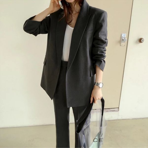 mozuleva office ladies blazer suit dark gray slim women pant suit korean jacket & high waist pant casual female 2 pieces, White
mozuleva office ladies blazer suit dark gray slim women pant suit korean jacket & high waist pant casual female 2 pieces, White
