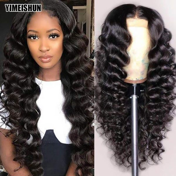 lace wigs yimeishun loose wave wig 4x4 closure preplucked t part front human hair 150 180 for black women, Black;brown
lace wigs yimeishun loose wave wig 4x4 closure preplucked t part front human hair 150 180 for black women, Black;brown