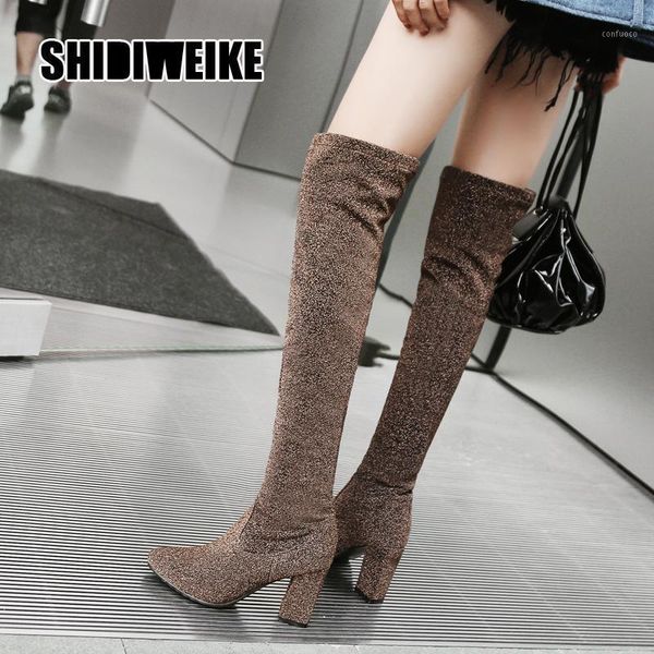 women autumn knee-high boots high heel stretch sock slip-on boots winter lady over the knee stripper shoes v8101, Black
women autumn knee-high boots high heel stretch sock slip-on boots winter lady over the knee stripper shoes v8101, Black