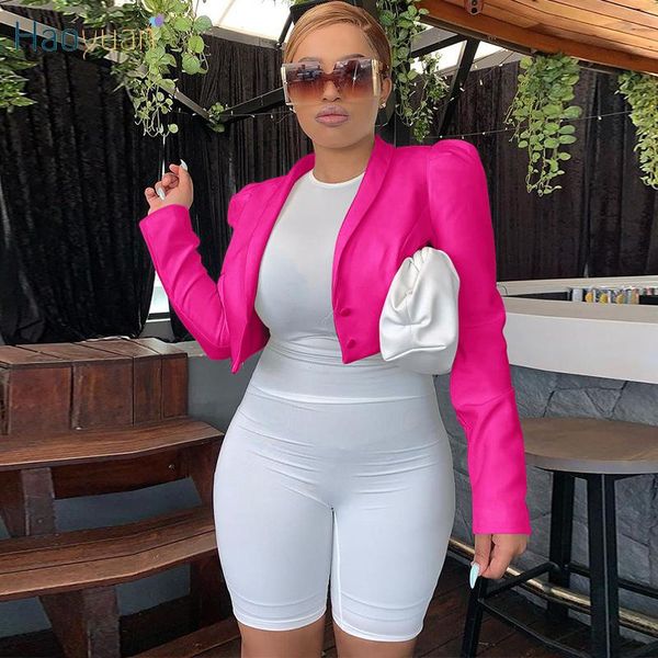 women's jackets haoyuan casual suit coat long sleeve women fall winter clothing fashion streetwear turn down collar crop cardigan outwe, Black;brown
women's jackets haoyuan casual suit coat long sleeve women fall winter clothing fashion streetwear turn down collar crop cardigan outwe, Black;brown