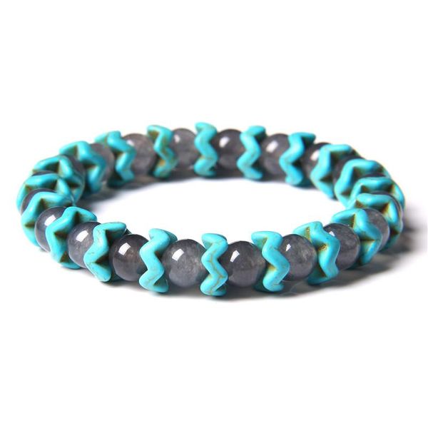 men bracelets handmade elastic jewelry natural gray jad bracelet for women geometric wave turquois bangle couple friendship gift, Black
men bracelets handmade elastic jewelry natural gray jad bracelet for women geometric wave turquois bangle couple friendship gift, Black