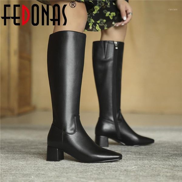 fedonas 2020 fall knee high boots for women wide leg elegant concise side zipper thick heels shoes woman party slim long shoes1, Black
fedonas 2020 fall knee high boots for women wide leg elegant concise side zipper thick heels shoes woman party slim long shoes1, Black