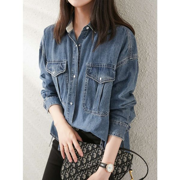 xiaohange personalized tie bow denim shirt coat female spring & summer new cy221176ag, White
xiaohange personalized tie bow denim shirt coat female spring & summer new cy221176ag, White