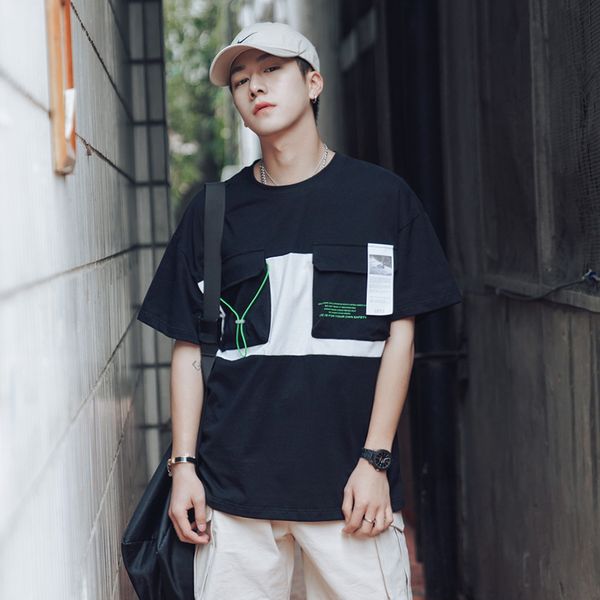 kleur patchwork hip hop zomer streetwear t-shirts mannen mode korte mouwen katoenen tees homme casual zakken mannelijke grappige, White
kleur patchwork hip hop zomer streetwear t-shirts mannen mode korte mouwen katoenen tees homme casual zakken mannelijke grappige, White