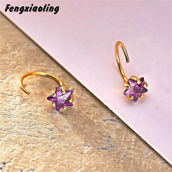Fengxiaoling 2021 New 925 Sterling Silver Purple Crystal Star Earrings For Women Elegant Minimalist Earrings Birthday Party Gift, Golden;silver
Fengxiaoling 2021 New 925 Sterling Silver Purple Crystal Star Earrings For Women Elegant Minimalist Earrings Birthday Party Gift, Golden;silver