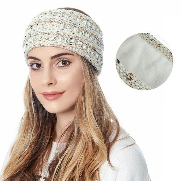 

20 colors knitted crochet headband women winter sports hairband turban yoga head band ear muffs cap headbands party favor dhb2989