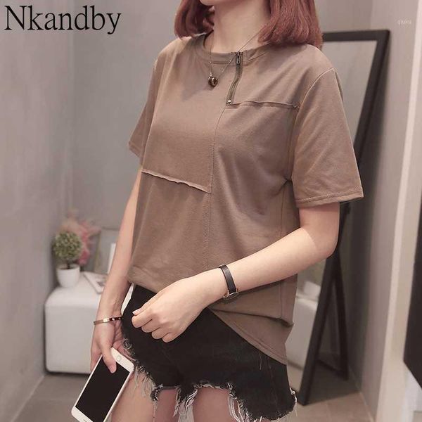 plus size zipper o-neck t shirts 2020 summer women casual loose short sleeve t-shirt oversize trendy simple basic tshirt1, White
plus size zipper o-neck t shirts 2020 summer women casual loose short sleeve t-shirt oversize trendy simple basic tshirt1, White
