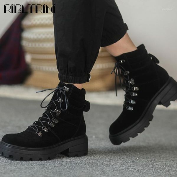 ribetrini buckle square heel motocycle shoes genuine leather platform shoes lace metal ankle women boots casual boots1, Black
ribetrini buckle square heel motocycle shoes genuine leather platform shoes lace metal ankle women boots casual boots1, Black
