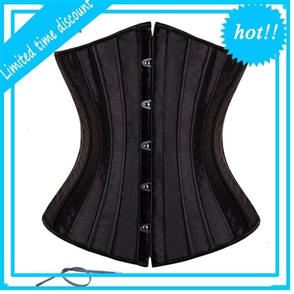 woman cincher corselet body shaper waist control underbust corsets bustiers satin 26 steel bones corset, Black;white
woman cincher corselet body shaper waist control underbust corsets bustiers satin 26 steel bones corset, Black;white