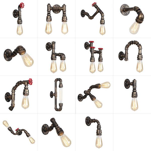wall lamp vintage steam punk loft industrial iron rust water pipe retro led e27 sconce lights fixtures house lighting
wall lamp vintage steam punk loft industrial iron rust water pipe retro led e27 sconce lights fixtures house lighting