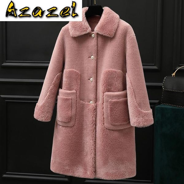 women's fur & faux real wool jacket autumn winter coat women clothes 2021 korean vintage sheep shearling suede lining manteau femme zt3, Black
women's fur & faux real wool jacket autumn winter coat women clothes 2021 korean vintage sheep shearling suede lining manteau femme zt3, Black