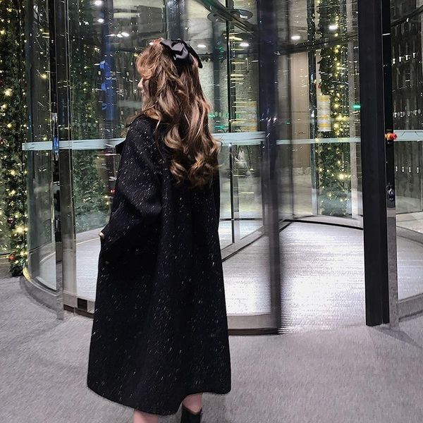 women's wool & blends starry sky small fragrance black bright silk galaxy woolen autumn and winter mid-length hepburn wind over the kne
women's wool & blends starry sky small fragrance black bright silk galaxy woolen autumn and winter mid-length hepburn wind over the kne