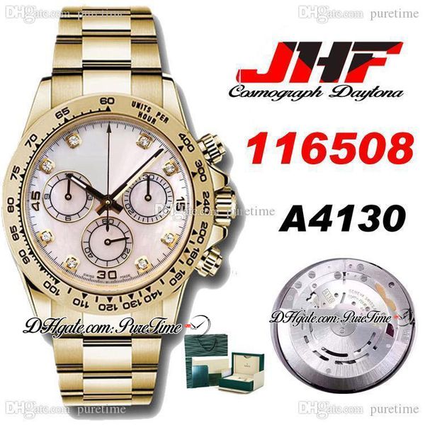 jhf a4130 automatic chronograph mens watch 18k yellow gold white mop dial stainless steel bracelet edition 116508 ptrx puretime l12, Slivery;brown
jhf a4130 automatic chronograph mens watch 18k yellow gold white mop dial stainless steel bracelet edition 116508 ptrx puretime l12, Slivery;brown