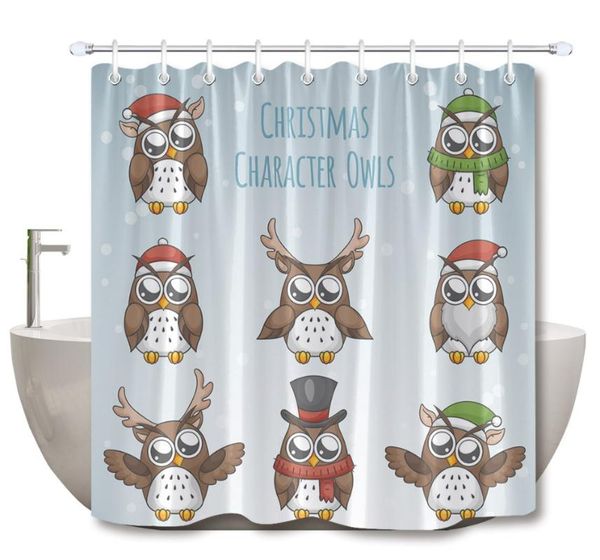 LB Funny Cute Christmas Character Owls Cartoon Shower Curtain with Mat Mildew Resistant Bathroom Fabric For Kids Bathtub Decor
LB Funny Cute Christmas Character Owls Cartoon Shower Curtain with Mat Mildew Resistant Bathroom Fabric For Kids Bathtub Decor