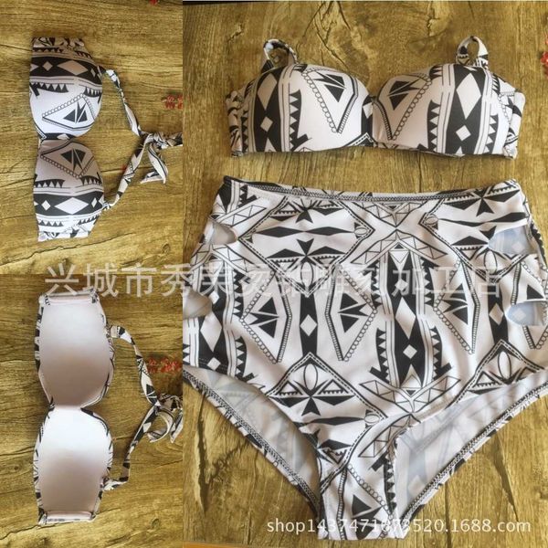 16 new black white high waist and chest closed split bikini swimsuit, White;black
16 new black white high waist and chest closed split bikini swimsuit, White;black