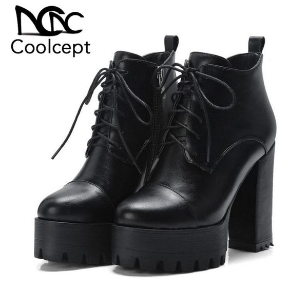 boots coolcept retro style women ankle thick heels rivets winter short fur zipper platform outdoor mature lady boot size 32-42, Black
boots coolcept retro style women ankle thick heels rivets winter short fur zipper platform outdoor mature lady boot size 32-42, Black