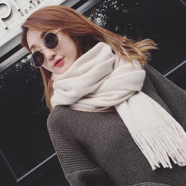 new fashion korean autumn winter plaid long wool scarf pure color knitting thickened warm men and women, Blue;gray
new fashion korean autumn winter plaid long wool scarf pure color knitting thickened warm men and women, Blue;gray