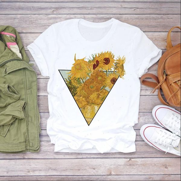 women 2021 sunflower painting cartoon lady aesthetic cute summer shirt ladies womens t shirts t graphic female tee t shirt, White
women 2021 sunflower painting cartoon lady aesthetic cute summer shirt ladies womens t shirts t graphic female tee t shirt, White