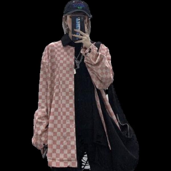 2021 new womens baggy vintage fashion button plaid shirt jackets outerwear girl chic aej8, Black;brown
2021 new womens baggy vintage fashion button plaid shirt jackets outerwear girl chic aej8, Black;brown