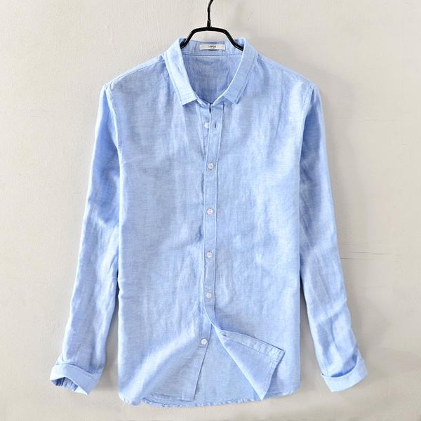 men's casual shirts 2021 mens cotton and linen long-sleeved solid color shirt comfortable autumn summer sky blue for men camisa, White;black
men's casual shirts 2021 mens cotton and linen long-sleeved solid color shirt comfortable autumn summer sky blue for men camisa, White;black