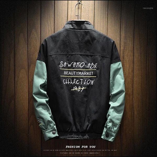 spring 2020 new style men's casual cotton loose jacket youth popular patchwork jacket men's fashion comfortable1, Black;brown
spring 2020 new style men's casual cotton loose jacket youth popular patchwork jacket men's fashion comfortable1, Black;brown