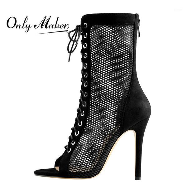 boots onlymaker women's peep toe black mesh lace up cut out open mid calf back zipper stiletto heel sandals1
boots onlymaker women's peep toe black mesh lace up cut out open mid calf back zipper stiletto heel sandals1