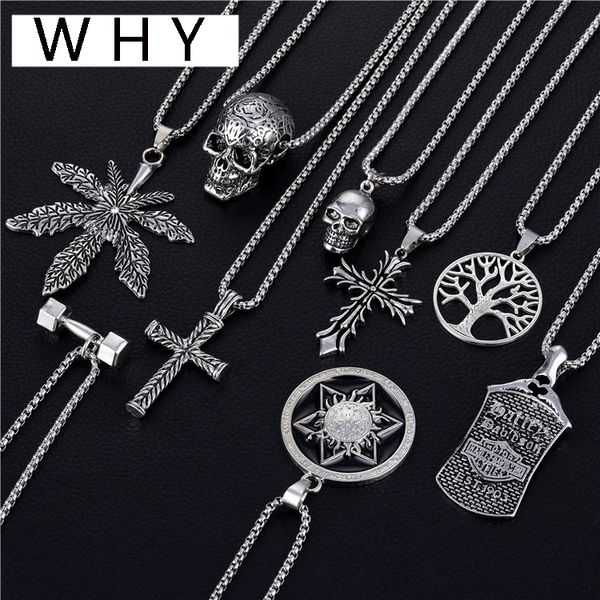 european and american men's retro hip hop titanium steel necklace street simple round pendant alloy jewelry stainless steel hipster pen, Silver
european and american men's retro hip hop titanium steel necklace street simple round pendant alloy jewelry stainless steel hipster pen, Silver