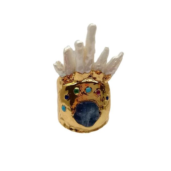 yying natural cultured white keshi pearl blue kyanite gold color plated adjustablering for women q1218, Golden;silver
yying natural cultured white keshi pearl blue kyanite gold color plated adjustablering for women q1218, Golden;silver