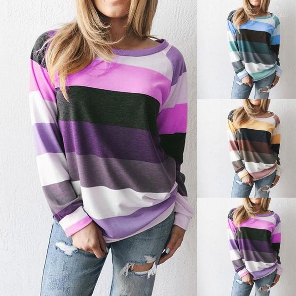 women's casual loose striped pullover sweatershirt europe and the united blouses femme blusas mujer de moda1, Black
women's casual loose striped pullover sweatershirt europe and the united blouses femme blusas mujer de moda1, Black