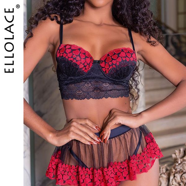 ellolace lingerie women's underwear set floral embroidery 3 piece push up bra set padded bra underwear women set c1212, Black;white
ellolace lingerie women's underwear set floral embroidery 3 piece push up bra set padded bra underwear women set c1212, Black;white