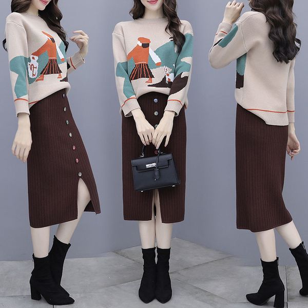 new fashionable autumn pieces define sweater jumpers high-waisted skirt two female ensemble r657 03mn, White
new fashionable autumn pieces define sweater jumpers high-waisted skirt two female ensemble r657 03mn, White