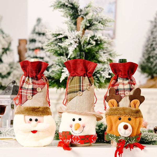 linen wine bottle cover christmas decoration bottles apron home table bottle dust bags for new year holiday banquet
linen wine bottle cover christmas decoration bottles apron home table bottle dust bags for new year holiday banquet