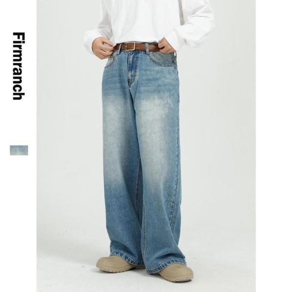 men's jeans firmranch fall/winter men/women retro blue loose straight long 90s vintage casual trousers all match korean denim pants
men's jeans firmranch fall/winter men/women retro blue loose straight long 90s vintage casual trousers all match korean denim pants