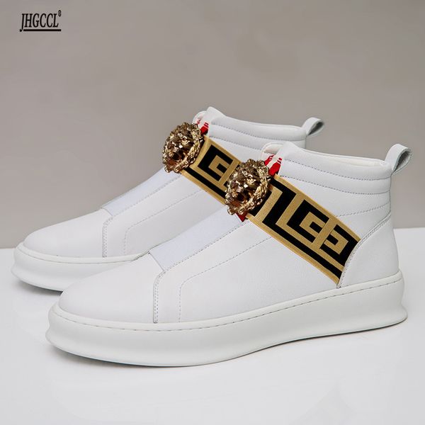 luxury boots men's tide shoes high board first layer cowhide brand designer boots small white shoe mens high-help sports a5, Black
luxury boots men's tide shoes high board first layer cowhide brand designer boots small white shoe mens high-help sports a5, Black