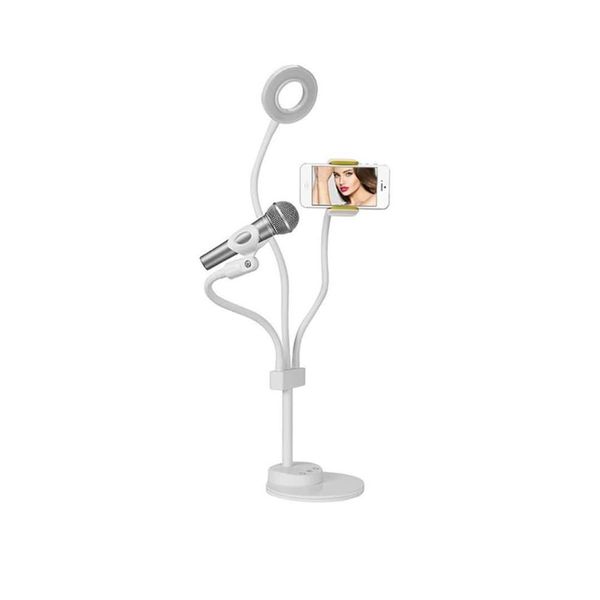 live streaming mobile microphone holder with light 
live streaming mobile microphone holder with light