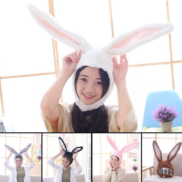 Cute Girls Hat Plush Rabbit Bunny Ears Hat Earflap Cap Head Warmer P Supplies Bunny Ears Hat Bunny Headgear