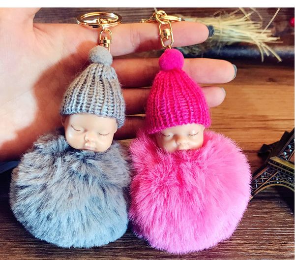 factorym01bfluffy pompom sleeping key chain faux sweet rabbit fur pom pon knitted hat baby doll keychain car keyring toy, Silver
factorym01bfluffy pompom sleeping key chain faux sweet rabbit fur pom pon knitted hat baby doll keychain car keyring toy, Silver