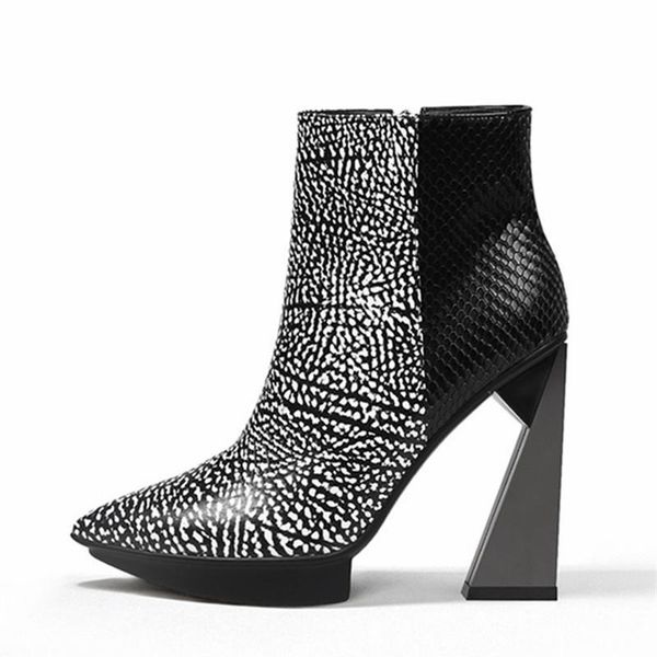 boots mixed color pointed toe women ankle ladies platform pumps short booties 11cm strange high heel shoes woman, Black
boots mixed color pointed toe women ankle ladies platform pumps short booties 11cm strange high heel shoes woman, Black