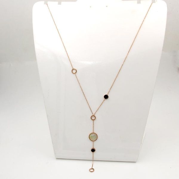 quality fashion women jewery necklace stainless steel with white shell and black acrylic chain long chain round drop necklaces, Silver
quality fashion women jewery necklace stainless steel with white shell and black acrylic chain long chain round drop necklaces, Silver