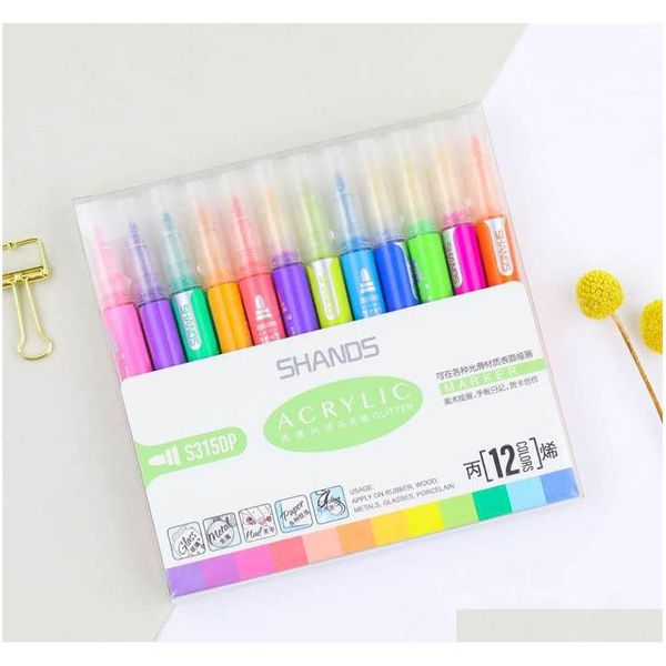 Wholesale Marker Pen Propylene Fluorescent Color Smooth Writing Pen Set Coloful Writing Supplies For School And Office Fashion Dqtvd