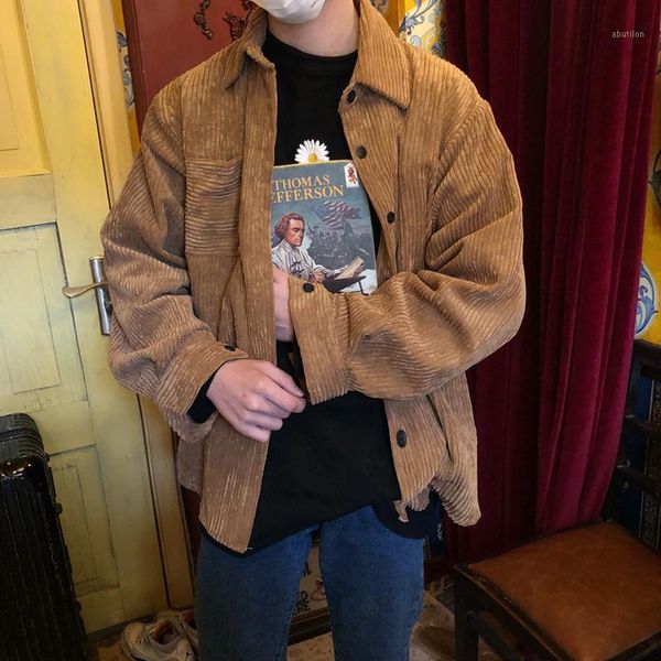 men's jackets autumn corduroy jacket men's fashion retro cotton casual men streetwear wild loose hip hop bomber m-xl1, Black;brown
men's jackets autumn corduroy jacket men's fashion retro cotton casual men streetwear wild loose hip hop bomber m-xl1, Black;brown
