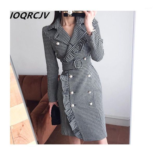 fashion new women slim plaid trench dresses double breasted ruffles bodycon blazer dress with belt elegant female office lady1, Tan;black
fashion new women slim plaid trench dresses double breasted ruffles bodycon blazer dress with belt elegant female office lady1, Tan;black