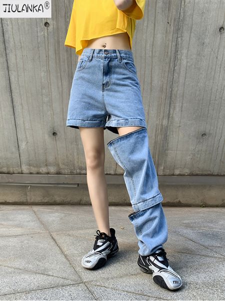 women's jeans woman high waist pants detachable jeans women's pants jean women clothing undefined streetwear woman trousers y1214, Blue
women's jeans woman high waist pants detachable jeans women's pants jean women clothing undefined streetwear woman trousers y1214, Blue