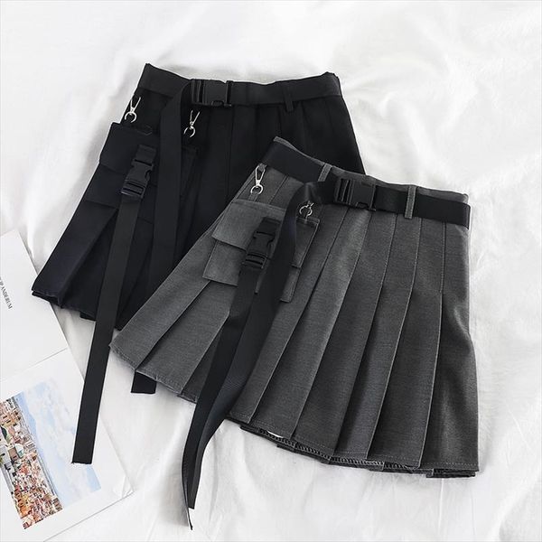 women spring pleated skirts a line mini skirts wide leg outwear saches 2020 spring with pockets, Black
women spring pleated skirts a line mini skirts wide leg outwear saches 2020 spring with pockets, Black