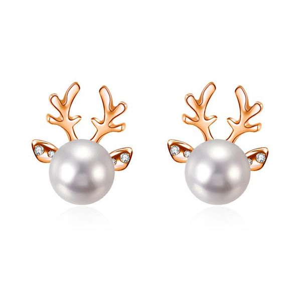 stud zg fashion earrings for women pearl deer animal earring arrival christmas female gift jewelry, Golden;silver
stud zg fashion earrings for women pearl deer animal earring arrival christmas female gift jewelry, Golden;silver