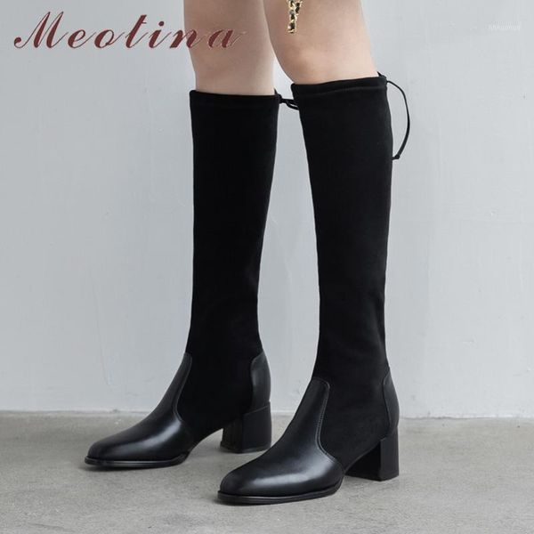 boots meotina autumn knee high women slim stretch square heels long slip on round toe shoes female winter size 34-391, Black
boots meotina autumn knee high women slim stretch square heels long slip on round toe shoes female winter size 34-391, Black