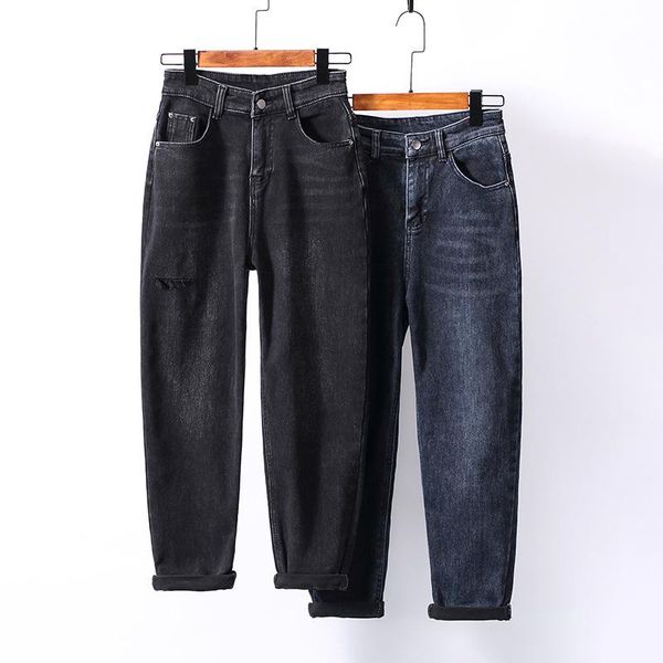 2021 autumn and winter new products thin velvet thickened women's jeans fake holes are thinner harlan daddy pants, Blue
2021 autumn and winter new products thin velvet thickened women's jeans fake holes are thinner harlan daddy pants, Blue