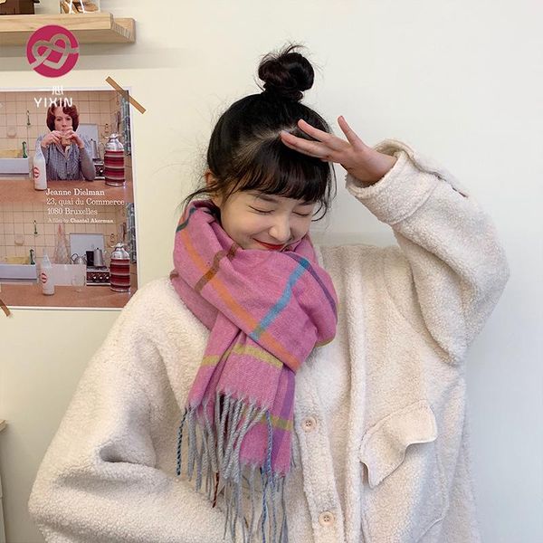 scarves 2021 autumn and winter scarf women's korean version warm imitation cashmere sweet tassel shawl, Blue;gray
scarves 2021 autumn and winter scarf women's korean version warm imitation cashmere sweet tassel shawl, Blue;gray